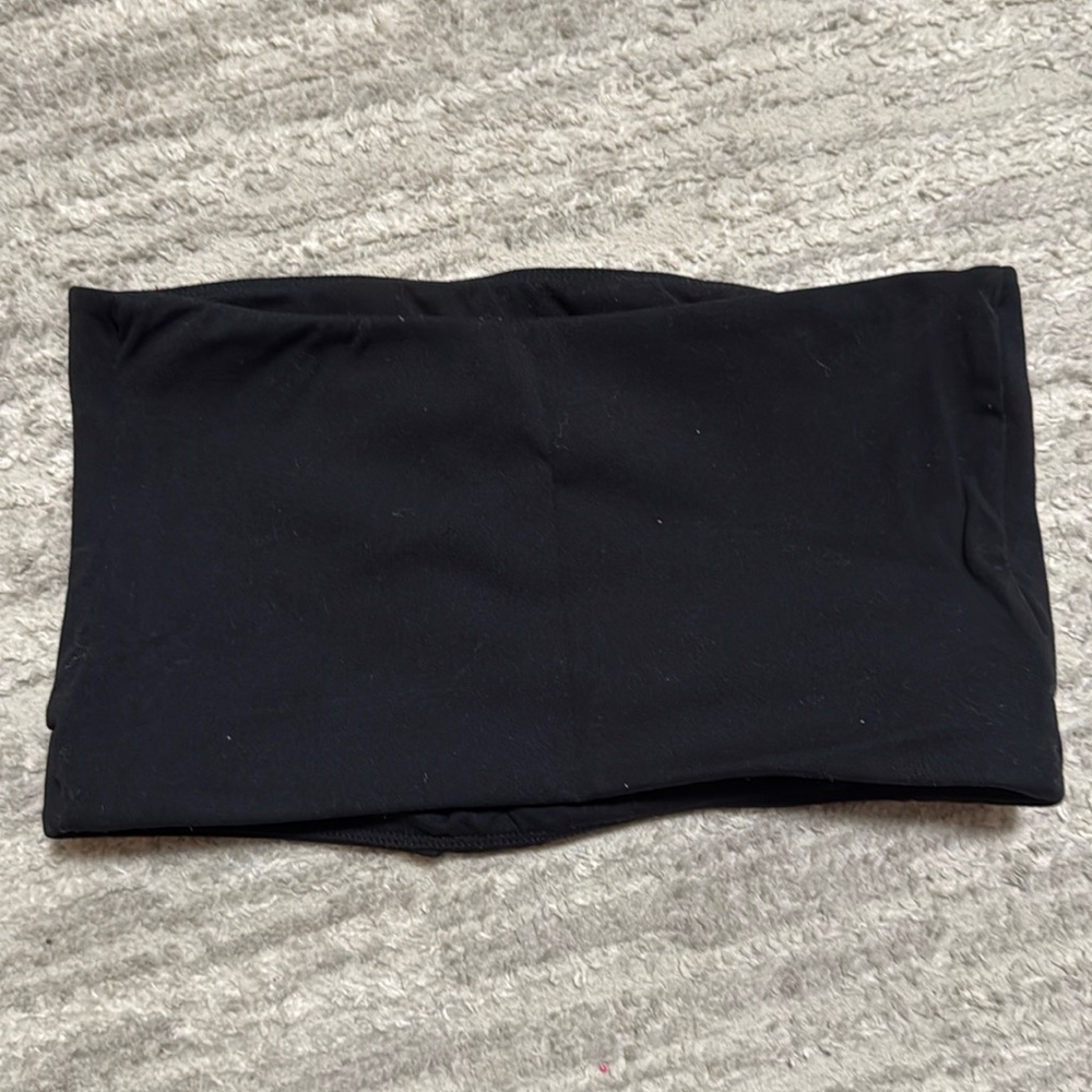 Cropped black Garage tube top